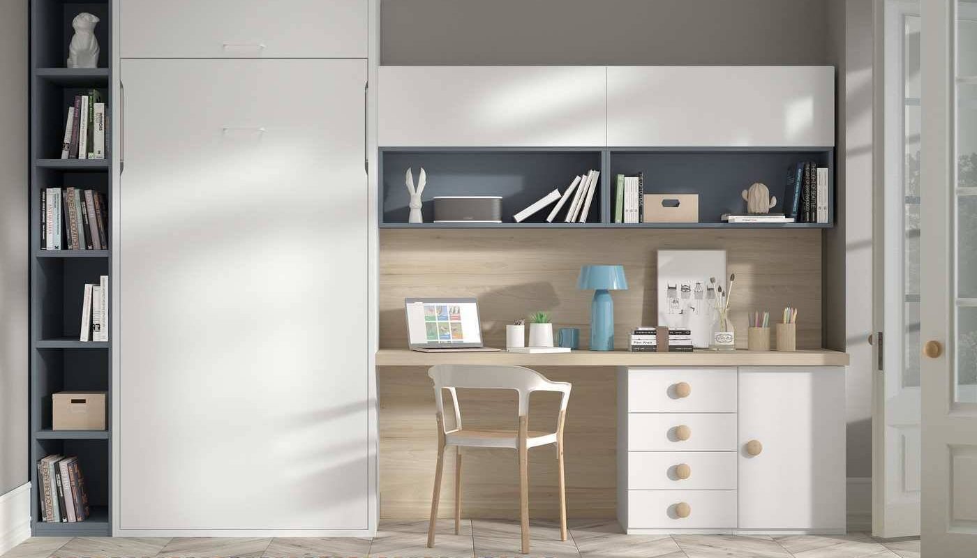 dormitorio cama abatible con despacho