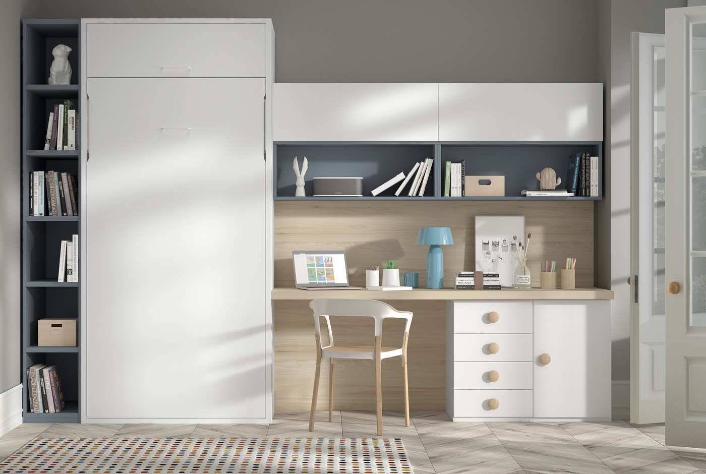  Dormitorio juvenil que también es despacho: una solución pensada para el día a día