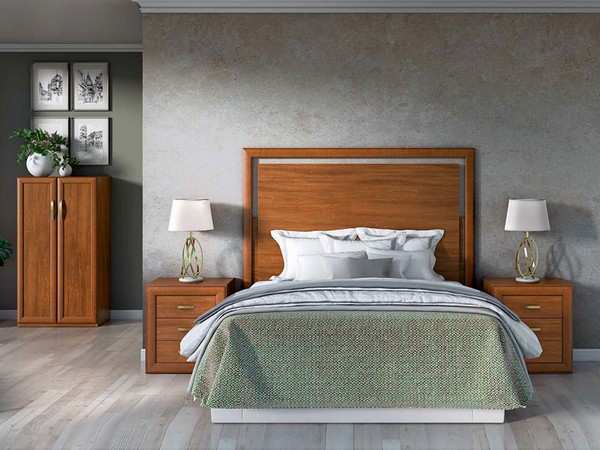  Increible Dormitorio con  cabecero de pared n - mesita cajones - armario zapatero -   s   ... en color  y  257  cm  de ancho   modelo  PARMA-4003  