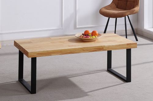 mesa centro natural 120 x 60 cm roble nordish / negro. Modelo 0001440020010 
