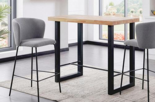 mesa alta loft 120 x 70 cm roble nordish / negro. Modelo 0001630020010 