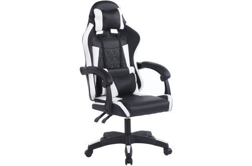 sillon giratorio gaming master simil piel negro / blanco Modelo 0003620024868 