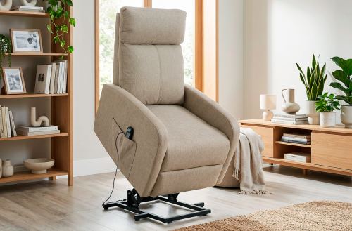 sillon relax elevador life tejido beige. Modelo 0308450024684 