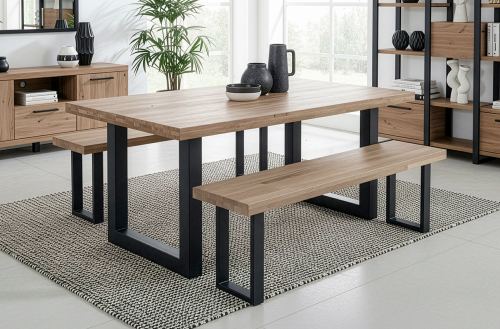 banco asiento loft roble honey / negro. Modelo 0500340020014 