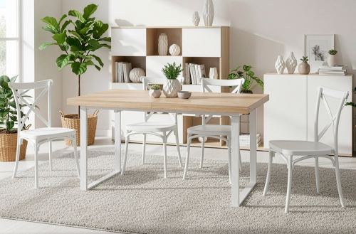 mesa comedor extensible natural 140 - 180 x 80 cm roble nordish Modelo 0500360020011 
