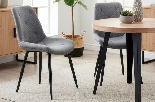 silla comedor marlene tejido gris / negro Modelo 0500730020112 
