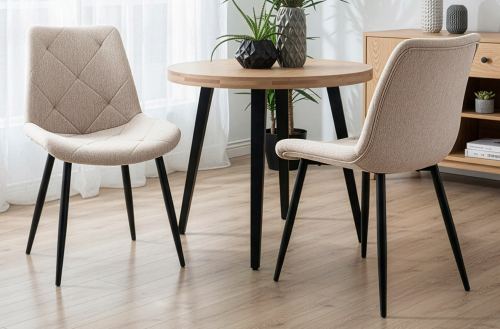 silla comedor marlene tejido beige / negro Modelo 0500730020114 