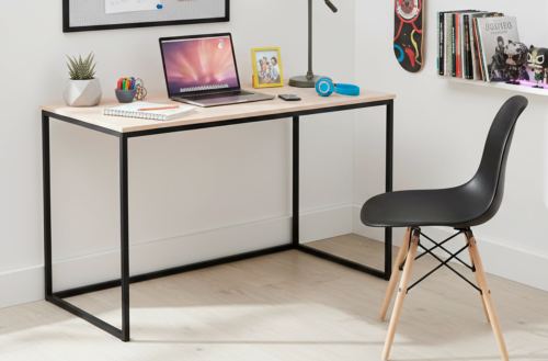 mesa estudio mia roble nordish / negro 120 x 60 cm. Modelo 0503000020018 