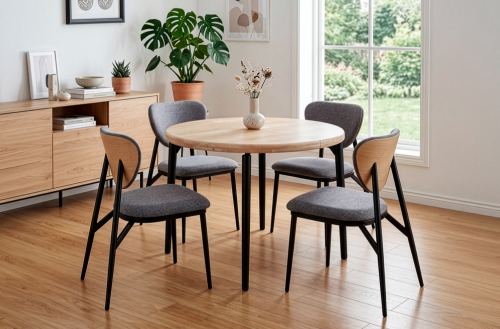 mesa comedor redonda extensible 100 - 140 - 180 cm moon nordish Modelo 0600000020050 