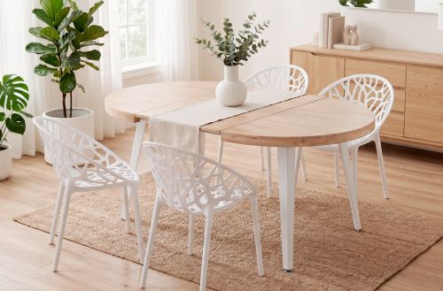 mesa comedor redonda extensible berg 120 - 160 - 200 cm roble Modelo 0600170020011 