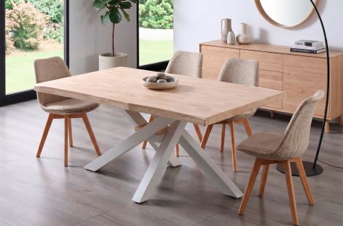 mesa comedor fija xena 180 x 100 cm roble nordish / Modelo 0600450020111 