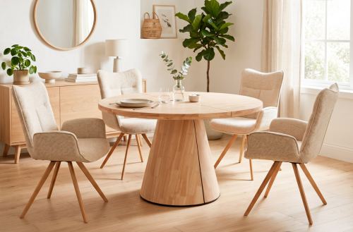 mesa comedor extensible kenia 120 - 160 - 200 cm nordish. Modelo 0603590020010 