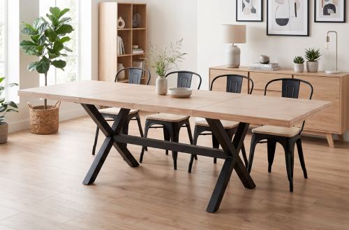 mesa comedor extensible x-loft 140 - 180 - 220 x 90 cm Modelo 0605300020030 