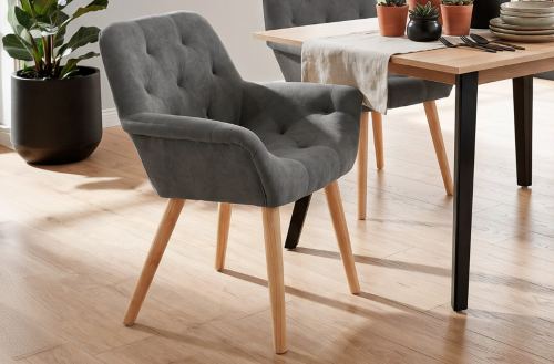 silla comedor nature microfibra gris Modelo 0700460027501 