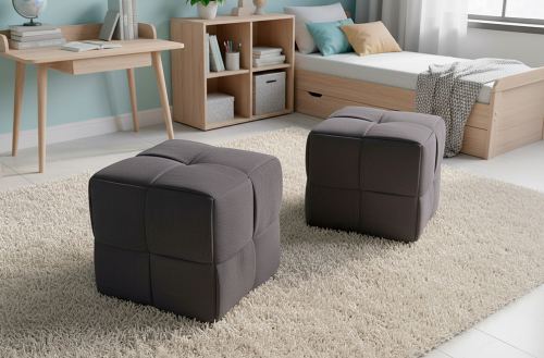 puff 45 x 45 cm corduroy gris Modelo 0702150029012 