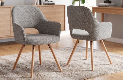 silla de comedor giratoria rimor tejido gris. Modelo 0703050024212 