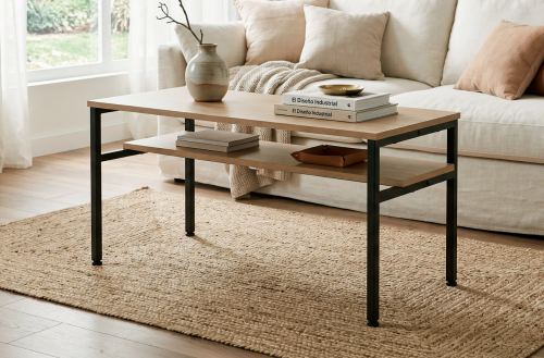 mesa centro deck 80 x 40 cm oak / negro Modelo 0709600020018 