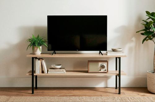 mesa auxiliar / tv deck 120 x 30 cm oak / negro Modelo 0709700020018 
