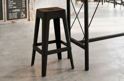 taburete alto tolix pp negro. Modelo 0900180020002 
