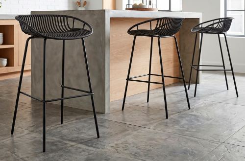 taburete alto shell negro. Modelo 0900500020002 