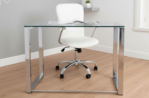 mesa estudio benetto 120 x 60 cm patas cromo Modelo 2001050020000 