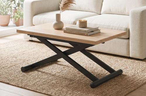 mesa centro elevable y extensible natural 110 x 57 cm roble nordish Modelo 3003510020010 