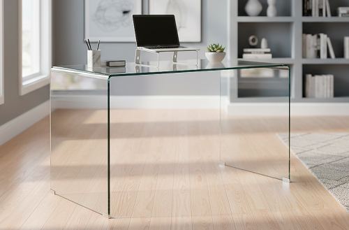 mesa de estudio note 120 x 70 cm cristal transparente. Modelo 3003610020005 