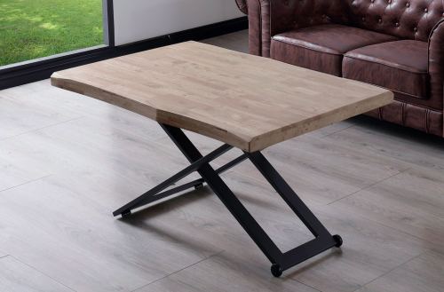 mesa centro elevable zoe 120 x 80 cm roble honey / negro Modelo 3003790020114 