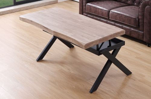 mesa centro elevable xena 120 x 66 cm tapa con forma roble Modelo 3004500020114 