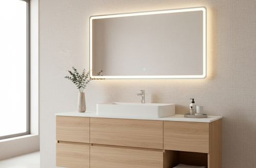 espejo pared con iluminacion led waterproof 80 x 60 cm. Modelo 8000150020000 