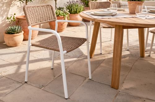 silla de exterior sava mimbre / blanco Modelo 9005550024608 