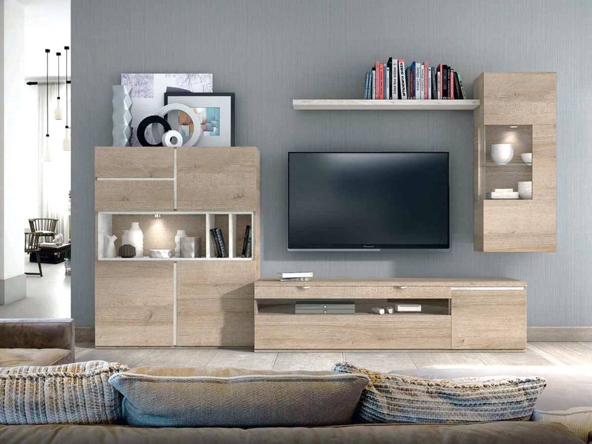  bajo  puertas  cjns y huecos - bajo tv cajon con cristal y puerta - estante con  soportes ocultos 130  - alto puerta vitrina 50  - opcional - _mesas_y_sillas - foco de led mf 643 - foco de led md 513 - juego de led pinza md 513. Modelo FEEL-213