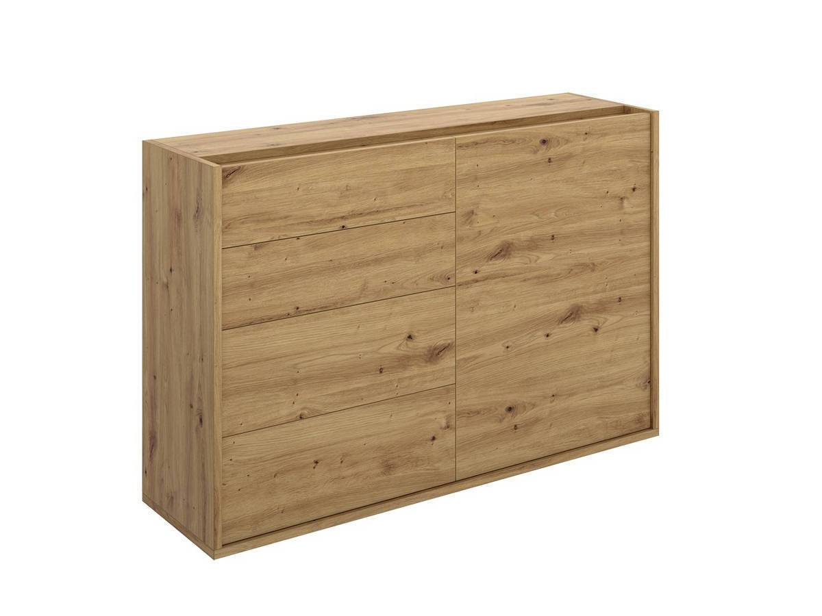  aparador para salón de 120 cm con cuatro cajones y una puerta derecha.. Modelo NEWDUO-63
