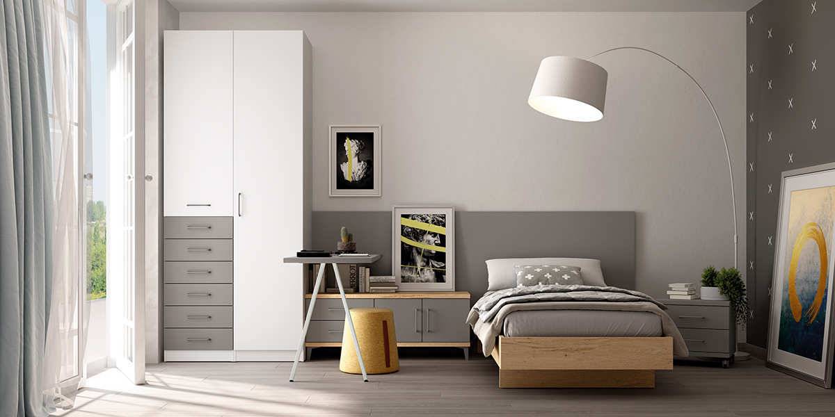 Habitacion Juvenil bañera aero 90x190. Modelo LIDER-254