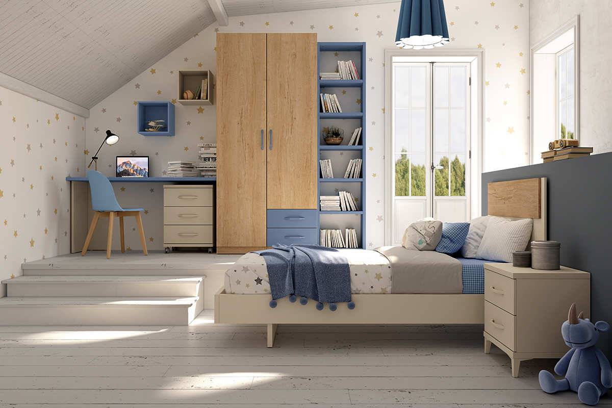 Habitacion Juvenil cabezal elsa con bañera aero. Modelo LIDER-247