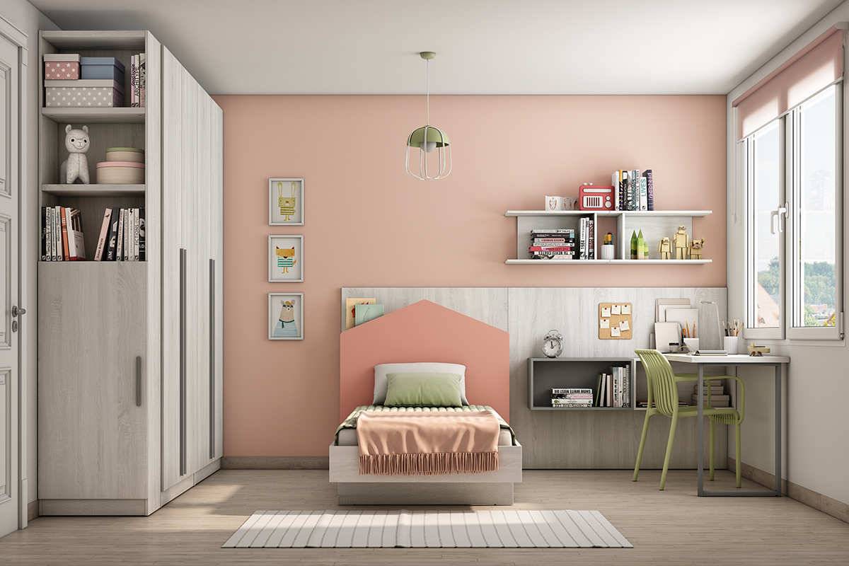 Habitacion Juvenil cabezal tipi plus con bañera de 190. Modelo LIDER-246