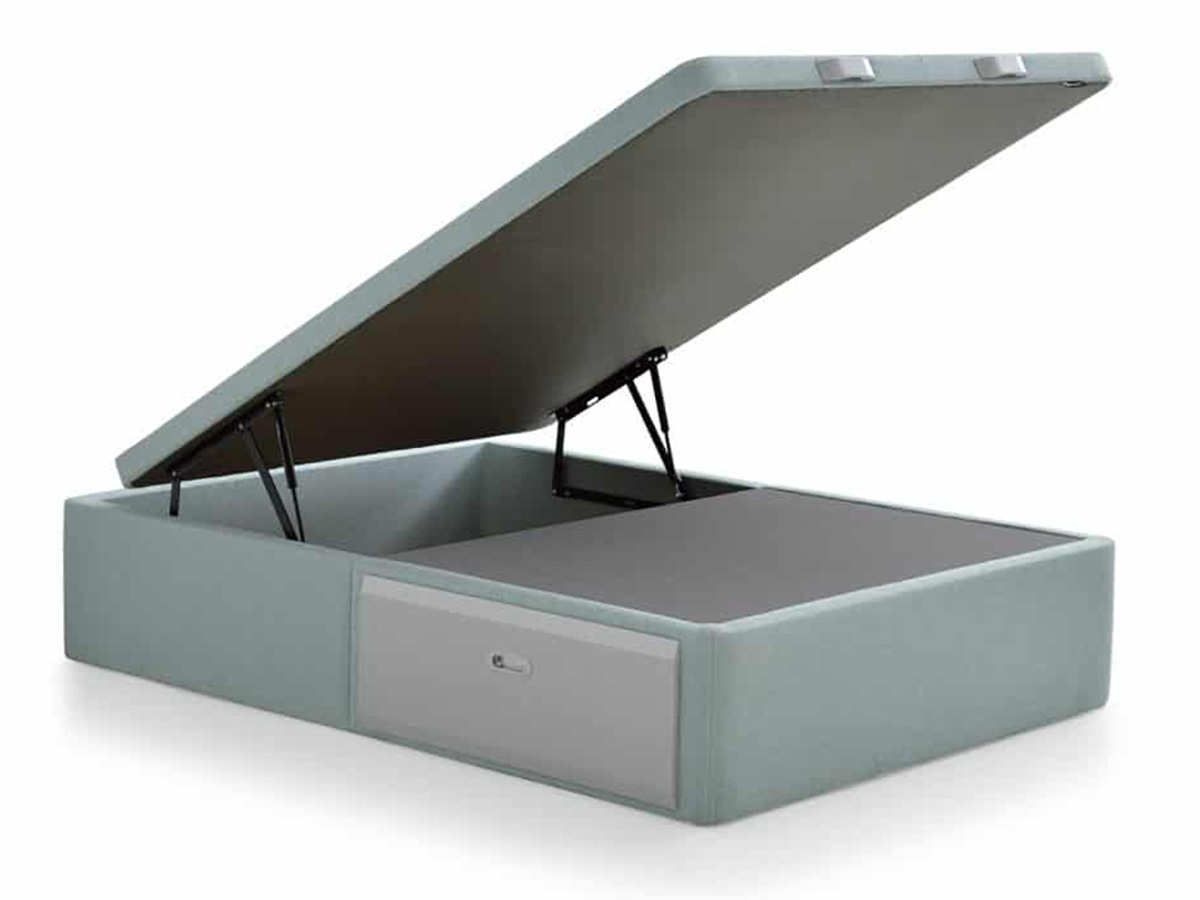  canape elevable  tapizado en tela o polipiel  con 1 cajon a cada lado de la cama para tener tus cosas más a mano, además dispone de un hueco extra en el resto del arcón. Modelo MIXED