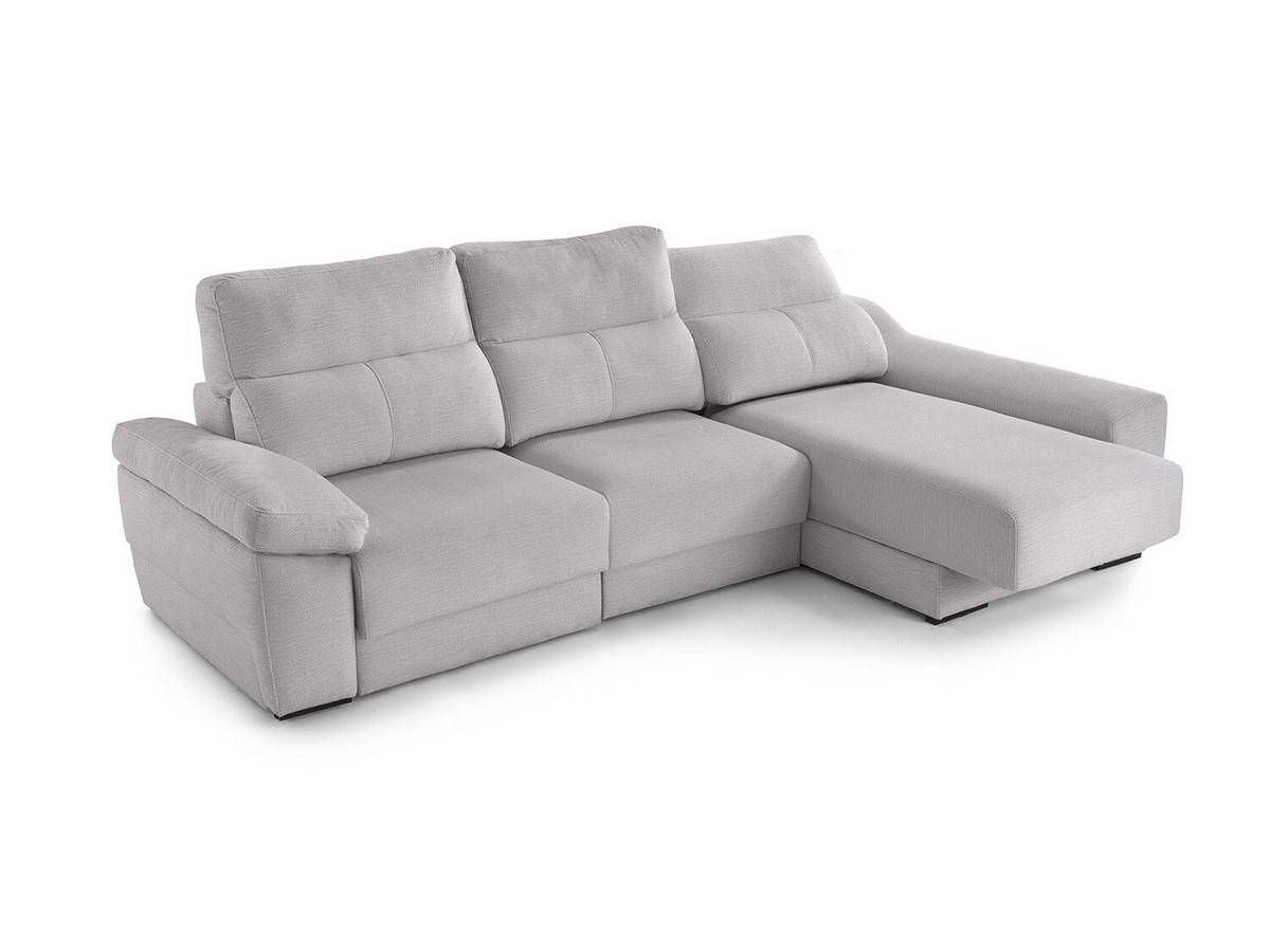  chaise longue darko 293 cm con asientos 35kg, muelles zz, respaldo reclinable y doble arcón deslizante con apertura manual.. Modelo CHAISE-DARKO-FTR