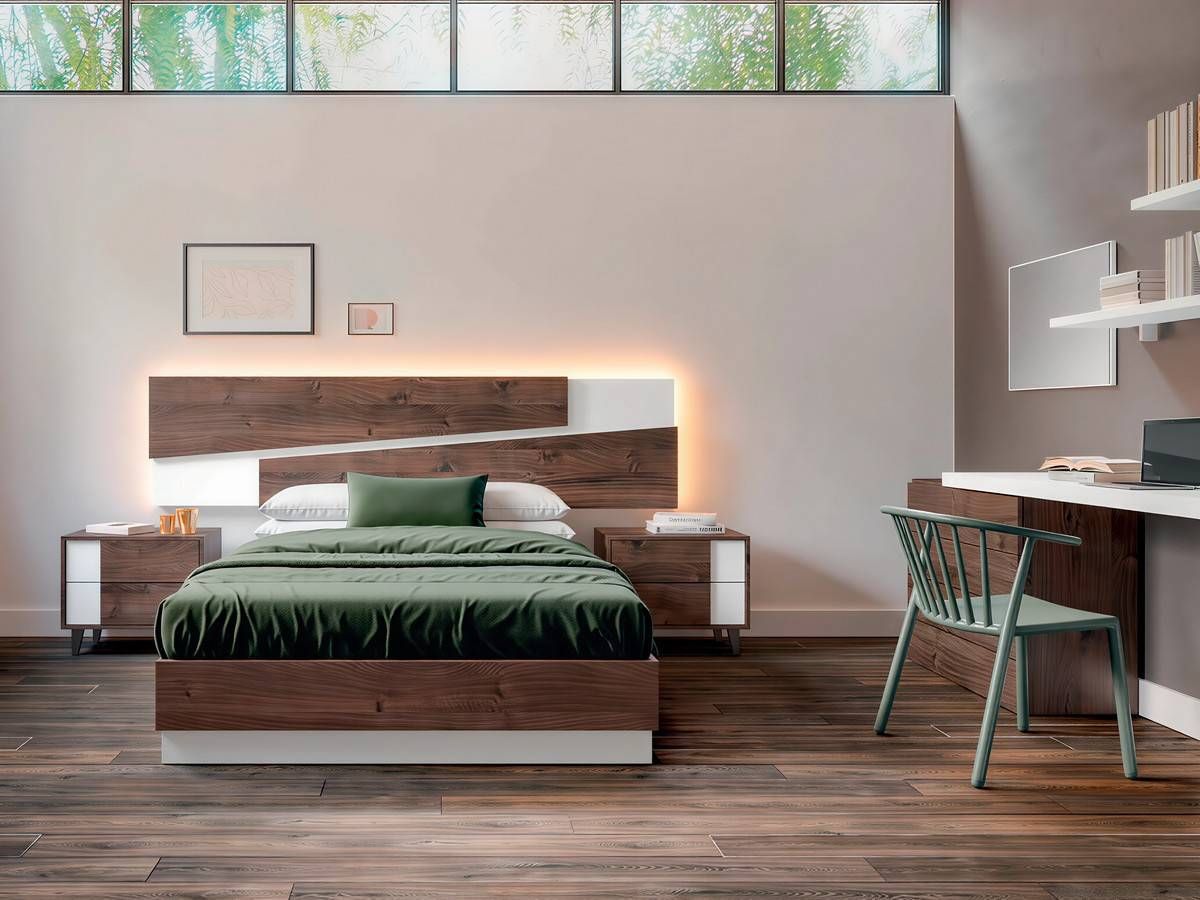 combinación de cabezal y mesitas para un estilo moderno.. Modelo SONNO-21