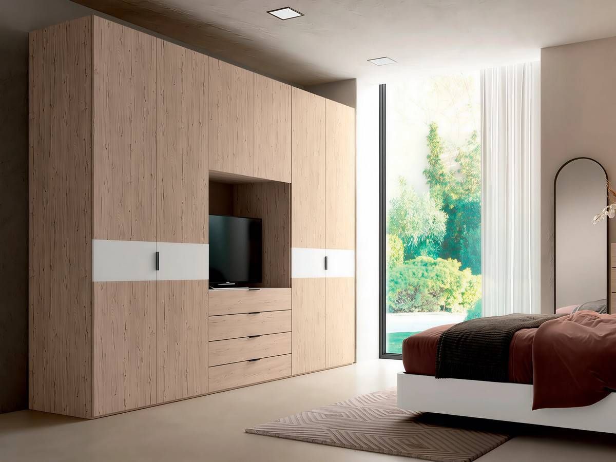  conjunto de armarios con diseño moderno y funcional para el dormitorio. Modelo SONNO-AM-03