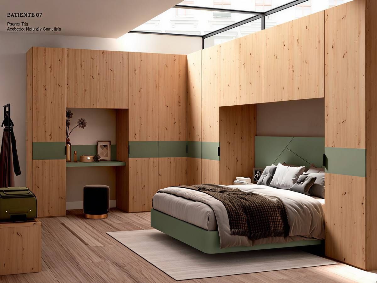  conjunto de armarios con puertas batientes y bastidor metálico.. Modelo SONNO-AM-07