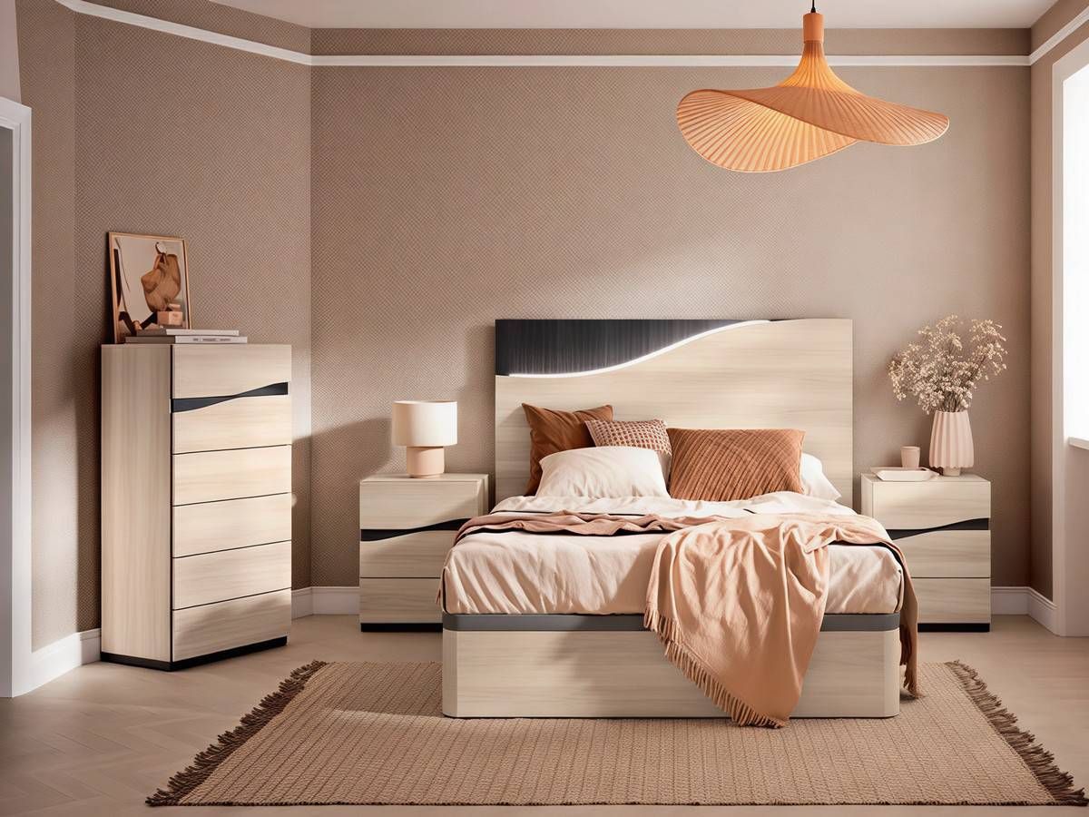  dormitorio matrimonio actual cabezal kyma y mesitas modelo par. Modelo CRETAB-13