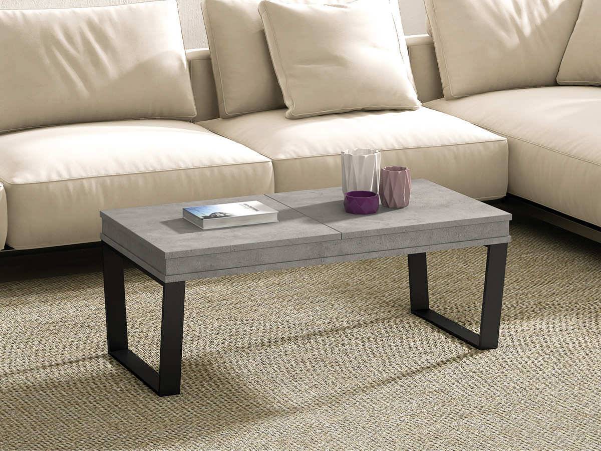 Mesa de Centro mesa-centro  u elevable / doble madera / metal   110 x 55 x 44. Modelo MUEBLES-SALON-COMEDOR-MARE-MESA-CENTRO-457