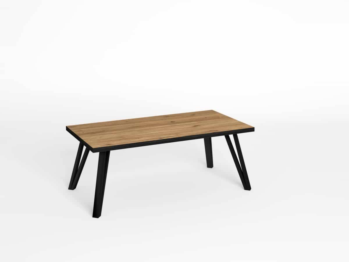 Mesa de comedor mesa centro rectangular  sindi me 120x60 natural-canto bo . Modelo 16378EX