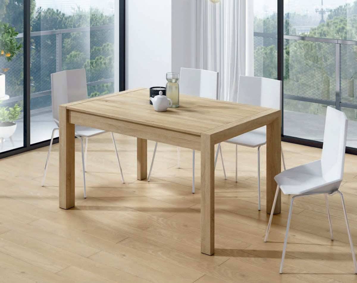 Mesa Comedor mesa de comedor rectangular con un extensible de 74cm y pata de arco corredera. >cerrada 126↔ x 90 x 75↕ cm. abierta 200↔ x 90 x 75↕ cm. acabados .- artíco, blanco, cambrian.   medidas: 126 cm  más opciones de colores disponibles  mesa salon. Modelo MCO-130