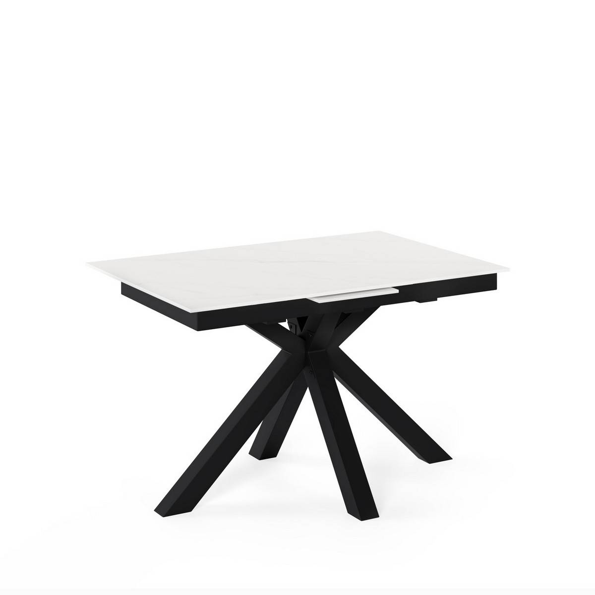 Mesa de comedor mesa extensible lori 120 blanco-negro. Modelo 00MS217367