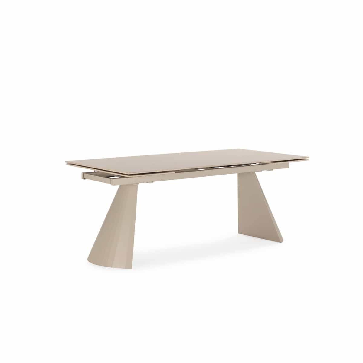 Mesa de comedor mesa rectangular  extensible  prisca 180-260cm travertine pie cr. Modelo 19064
