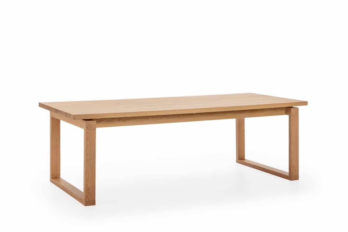 Mesa de comedor mesa rectangular  rina 220cm roble pie roble. Modelo 18469
