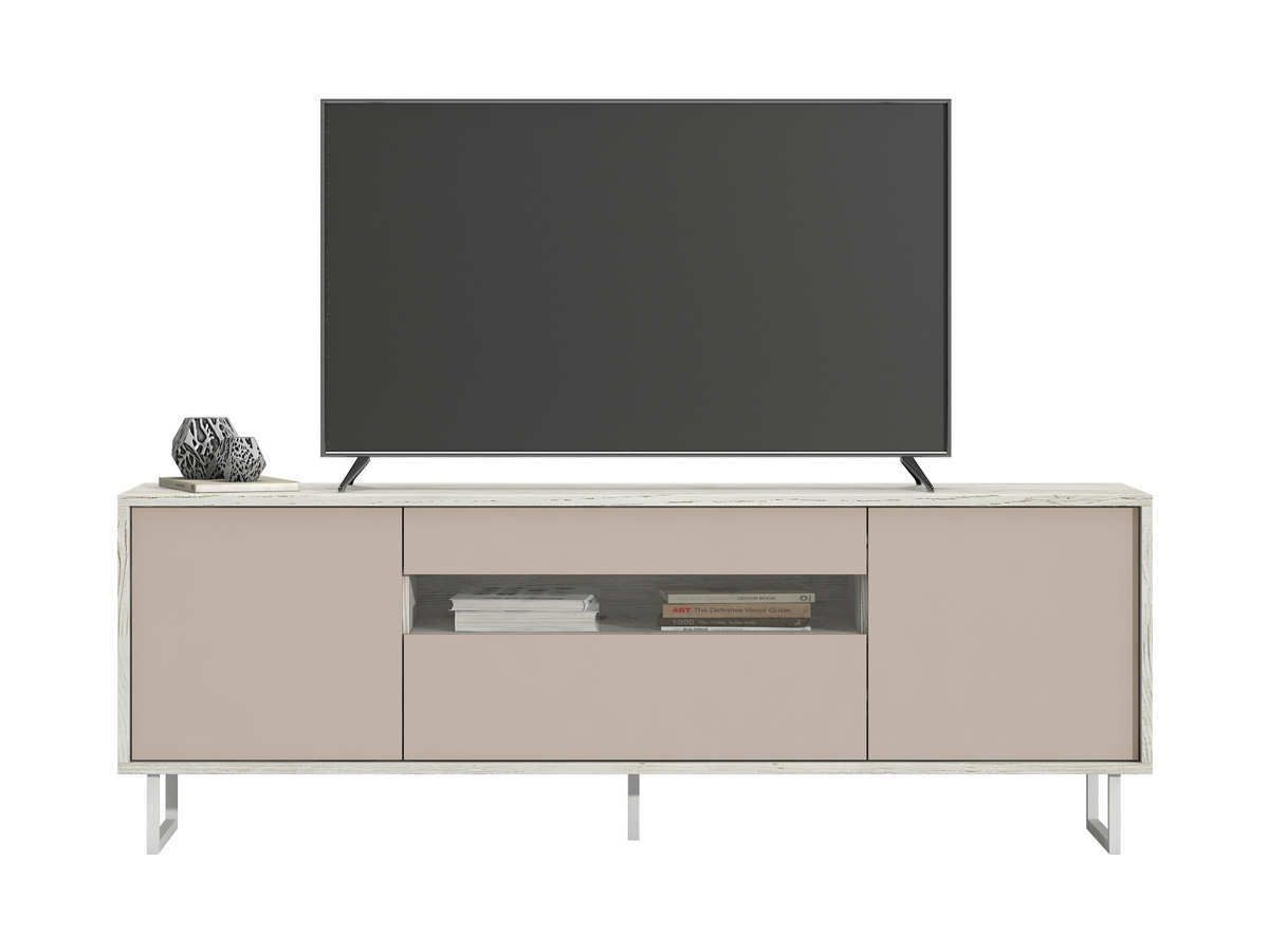  mueble de salón bajo con cajón y puertas, medidas 178 x 48 x 42 cm.. Modelo MUEBLES-SALON-COMEDOR-MARE-MUEBLE-TV-57