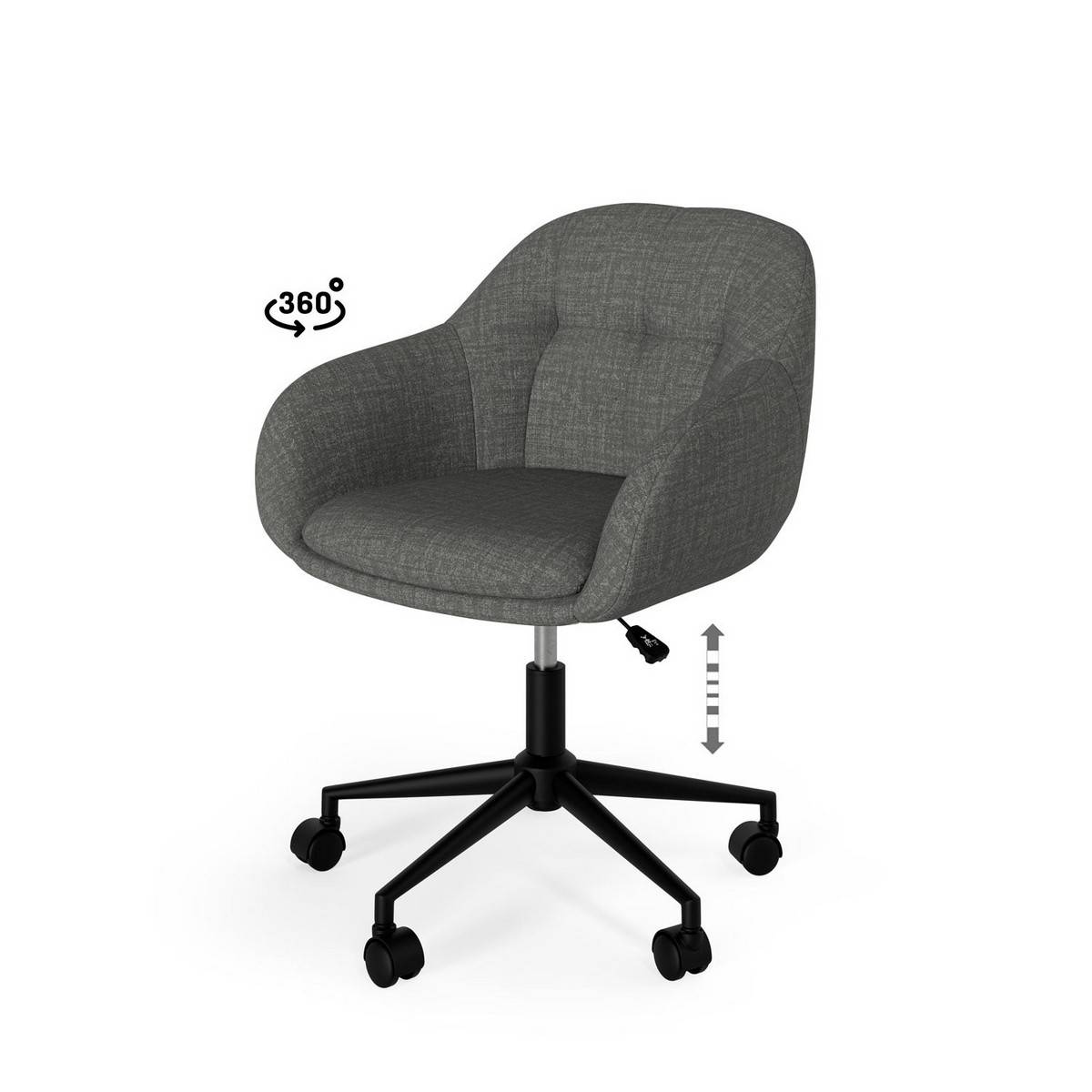  silla oficina canterbury gris oscuro. Modelo 00OF100722